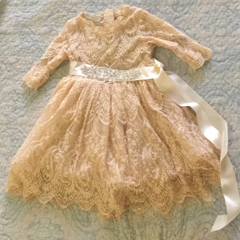 3t Trish Scully Child formal gown with beaded sash